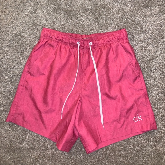 Calvin Klein Pink & White Swim Trunks size S - Picture 3 of 10
